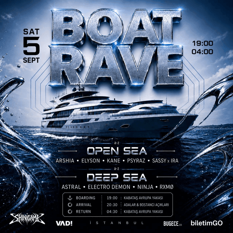 یات پارتی BOAT RAVE — استانبول